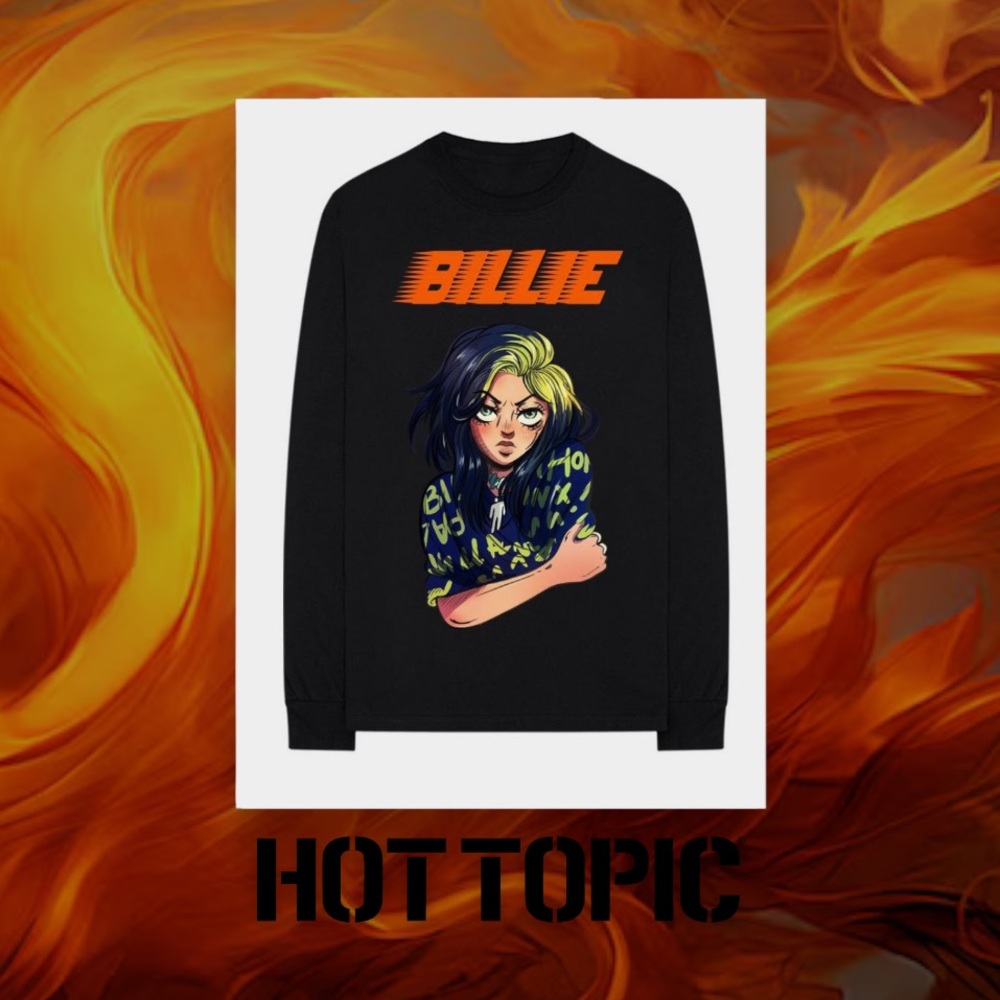 Singer-songwriter Billie Eilish World Tour Anime Girls Pullover Sweatshirt